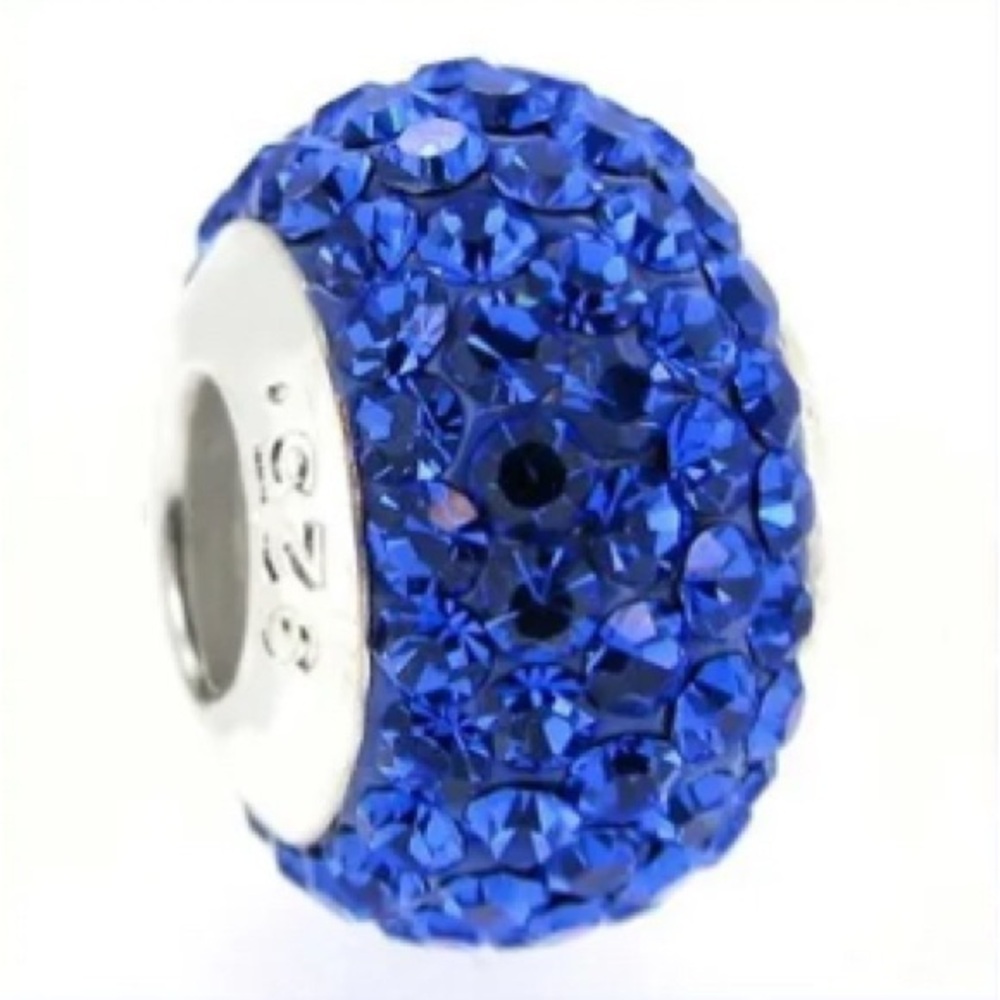 Spacer Charm for Pandora bracelet - Sapphire Blue (September)